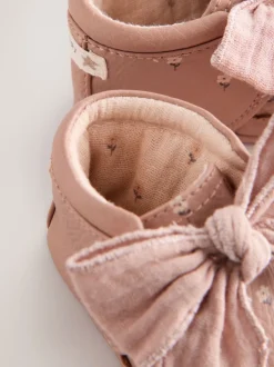 Pink Rust Baby Floral Print Boots (0-18mths)
