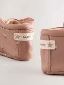 Pink Rust Baby Floral Print Boots (0-18mths)