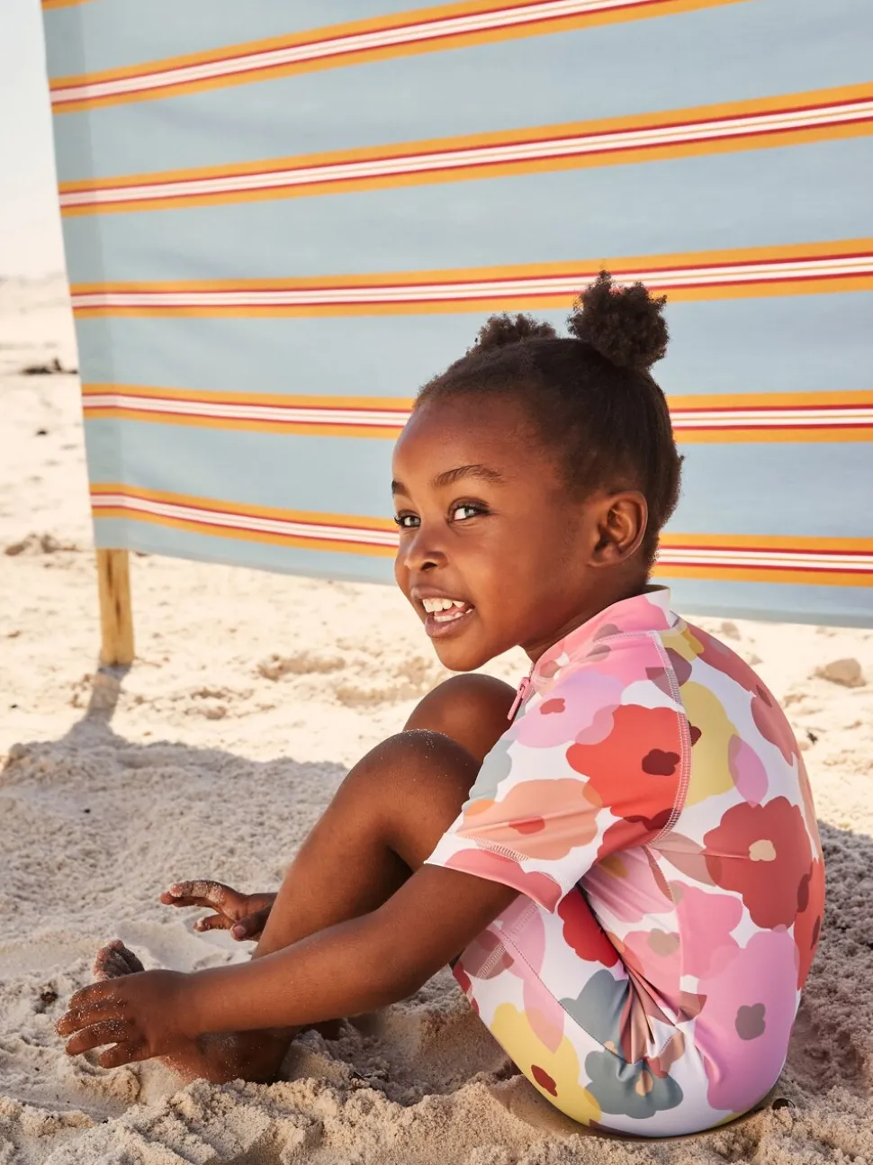Pink/Rust Floral Sunsafe Swimsuit (3mths-10yrs)