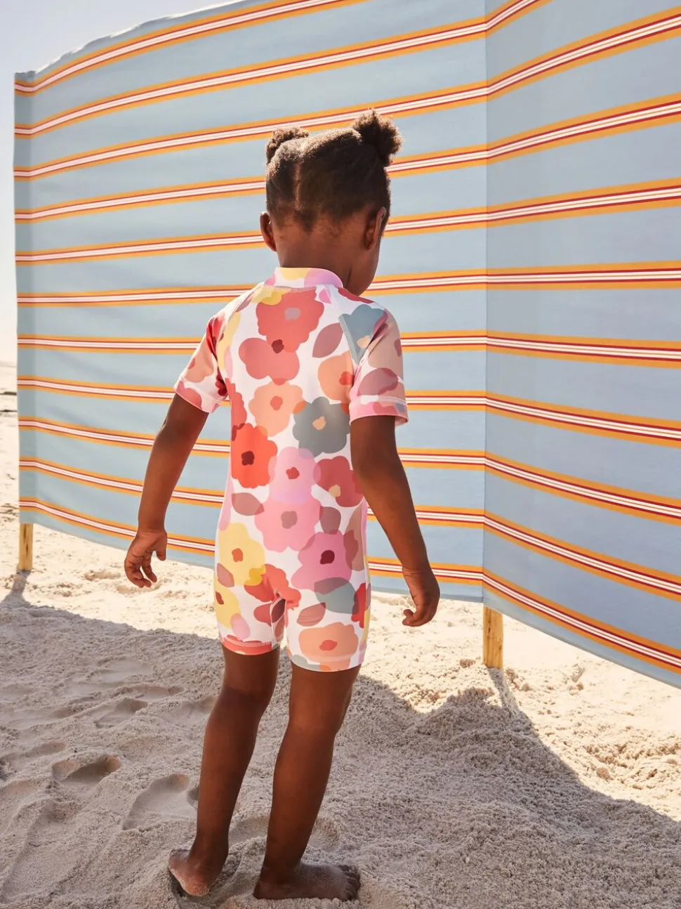 Pink/Rust Floral Sunsafe Swimsuit (3mths-10yrs)