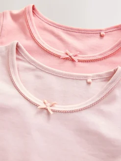 Pink Short Sleeve Vests 2 Pack (1.5-12yrs)