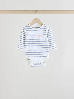 Pink Slogan 3 Pack Long Sleeve Baby Bodysuits