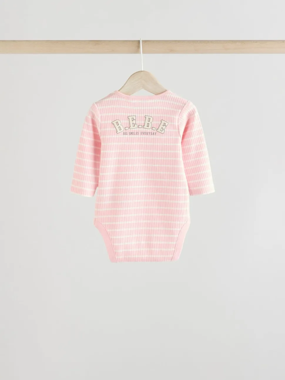 Pink Slogan 3 Pack Long Sleeve Baby Bodysuits