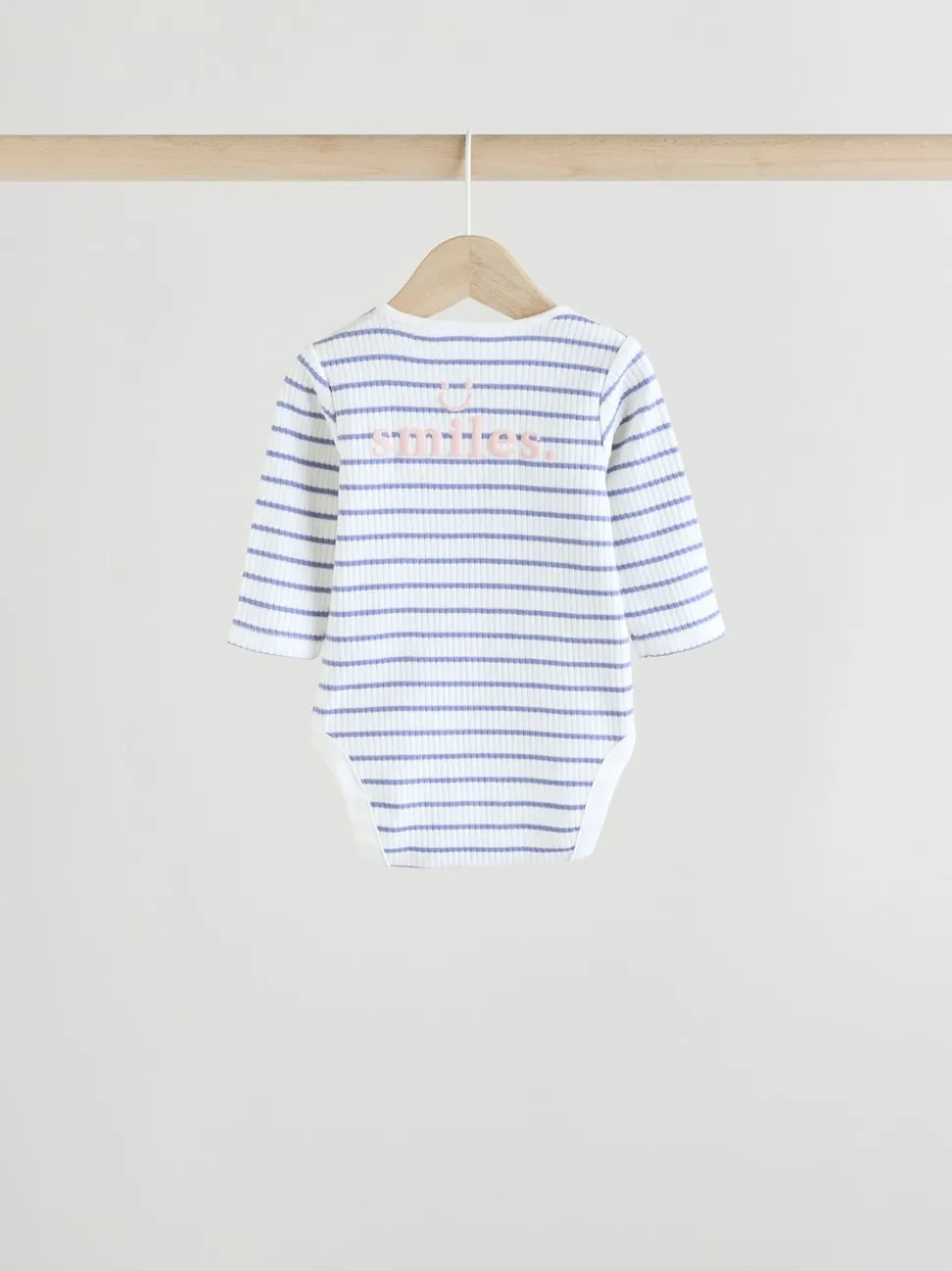 Pink Slogan 3 Pack Long Sleeve Baby Bodysuits