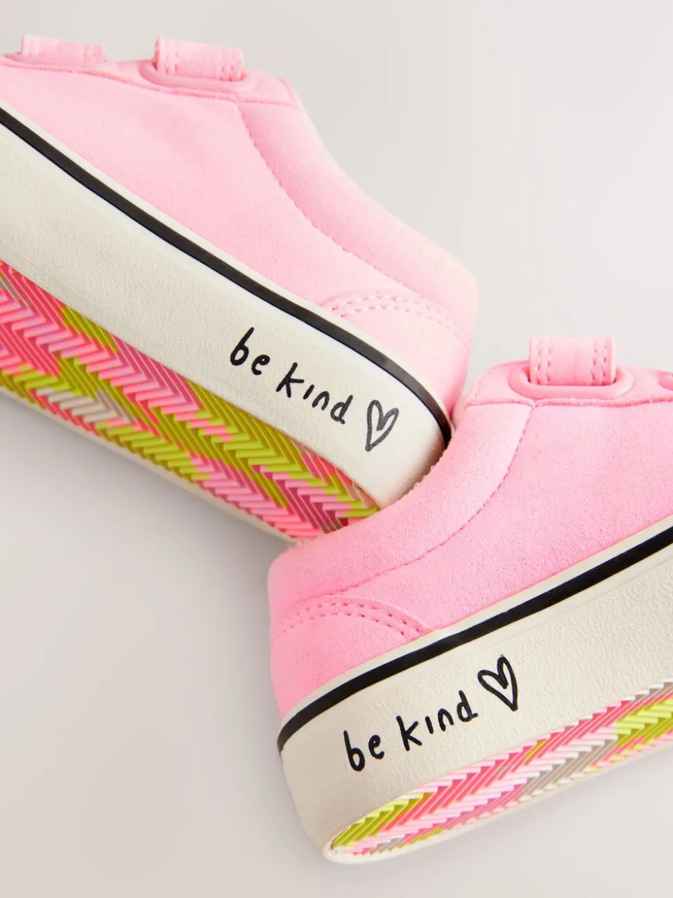 Pink Standard Fit (F) Touch Fastening Trainers