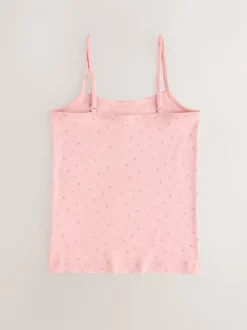 Pink Strappy Printed Cami Vests 3 Pack (1.5-16yrs)