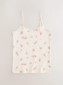 Pink Strappy Printed Cami Vests 3 Pack (1.5-16yrs)