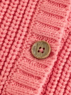 Pink Strawberry Baby Embroidered Back Cardigan (0mths-2yrs)