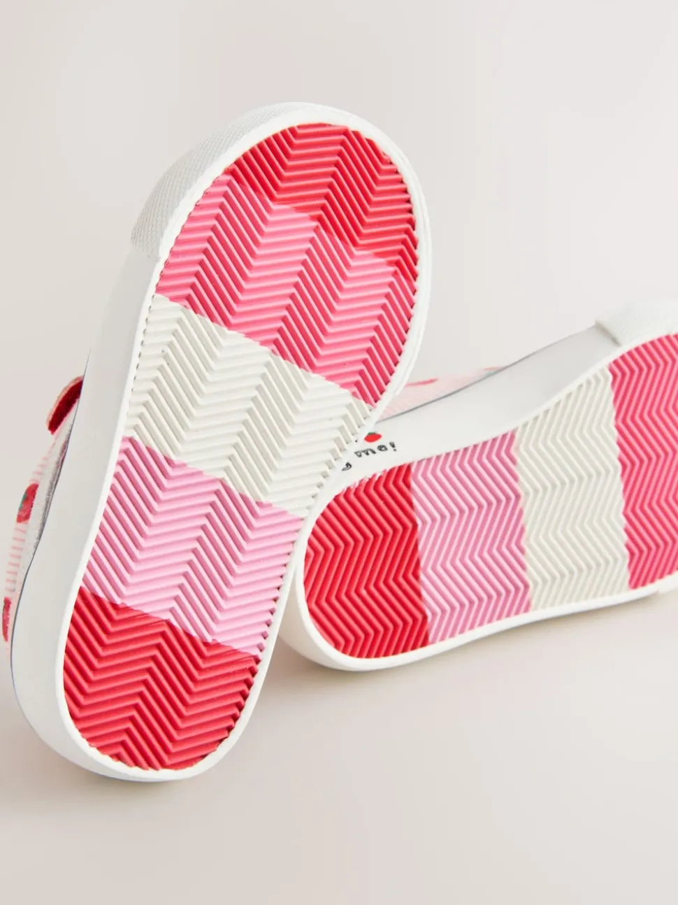 Pink Strawberry Standard Fit (F) Touch Fastening Trainers