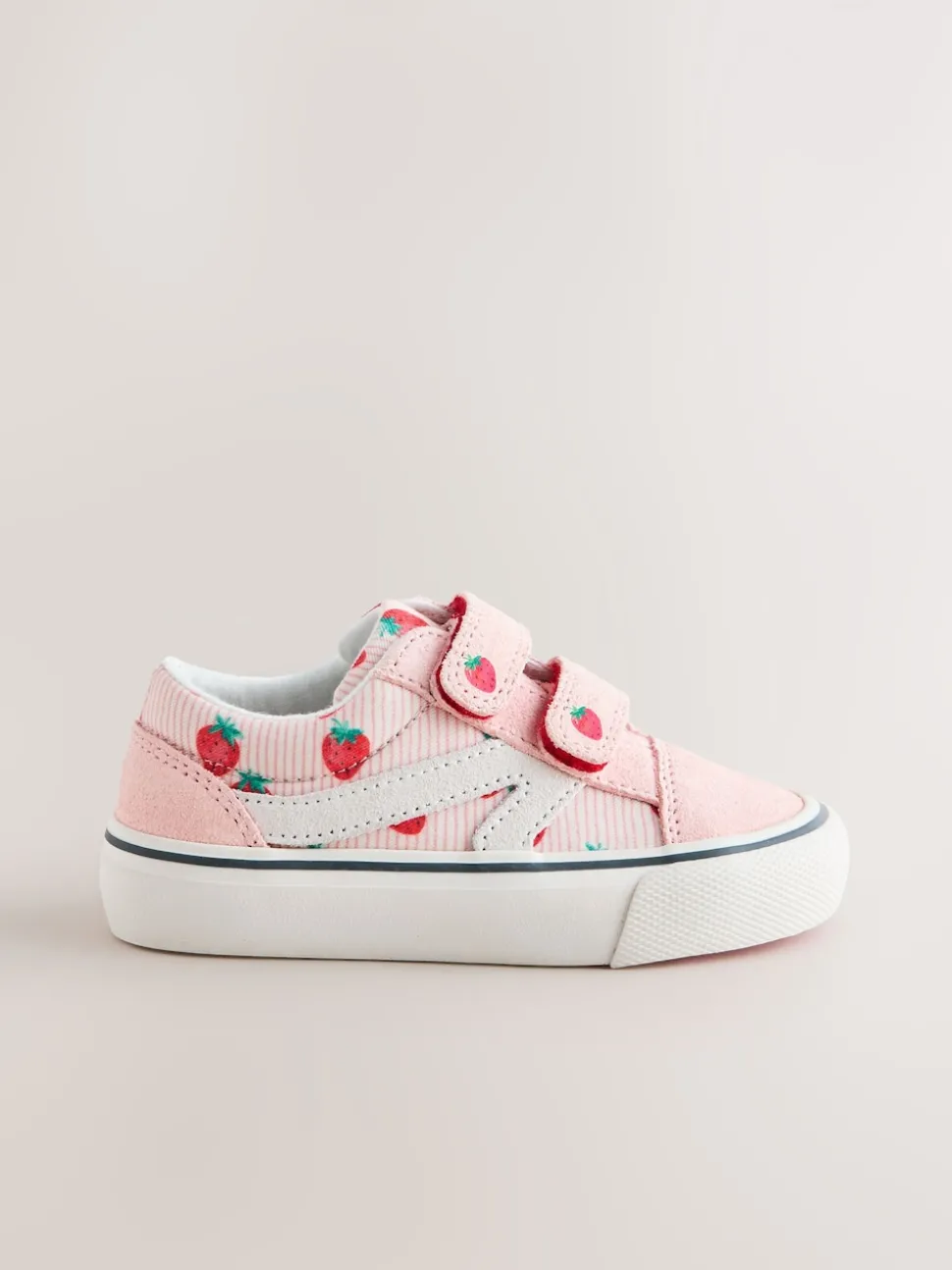 Pink Strawberry Wide Fit (G) Touch Fastening Trainers