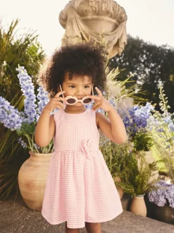 Pink Stripe Corsage Prom Dress (3mths-8yrs)