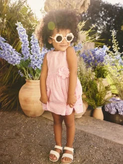 Pink Stripe Corsage Prom Dress (3mths-8yrs)