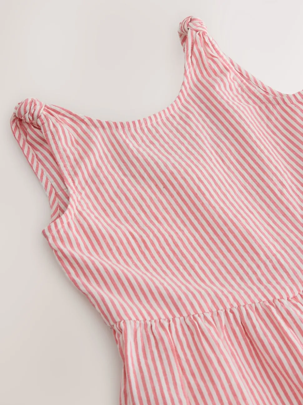 Pink Stripe 100% Cotton Barrel Playsuit (3-16yrs)