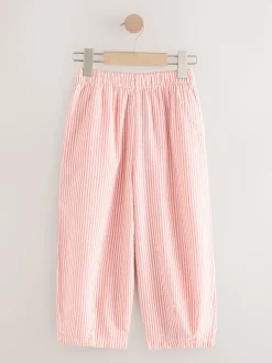 Pink Stripe Pull On Barrel Trousers (3-16yrs)