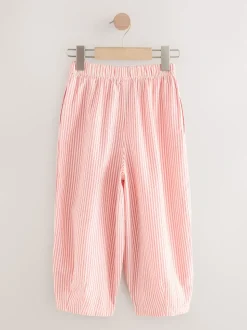 Pink Stripe Pull On Barrel Trousers (3-16yrs)