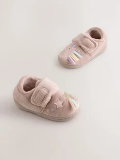 Pink Unicorn Cosy Lined Cupsole Slippers