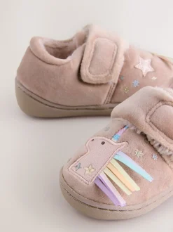 Pink Unicorn Cosy Lined Cupsole Slippers