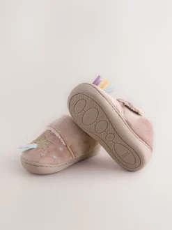 Pink Unicorn Cosy Lined Cupsole Slippers