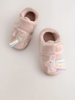 Pink Unicorn Cosy Lined Cupsole Slippers