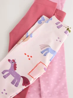 Pink Unicorn Leggings 3 Pack (3mths-7yrs)