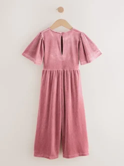 Pink Velour Jumpsuit (3-16yrs)
