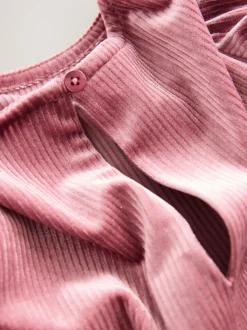Pink Velour Jumpsuit (3-16yrs)