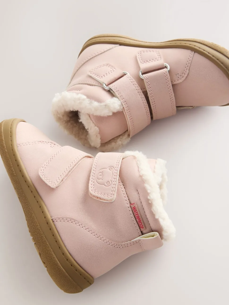 Pink Waterproof Touch Fastening Boots