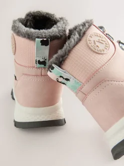 Pink Waterproof Walking Boots