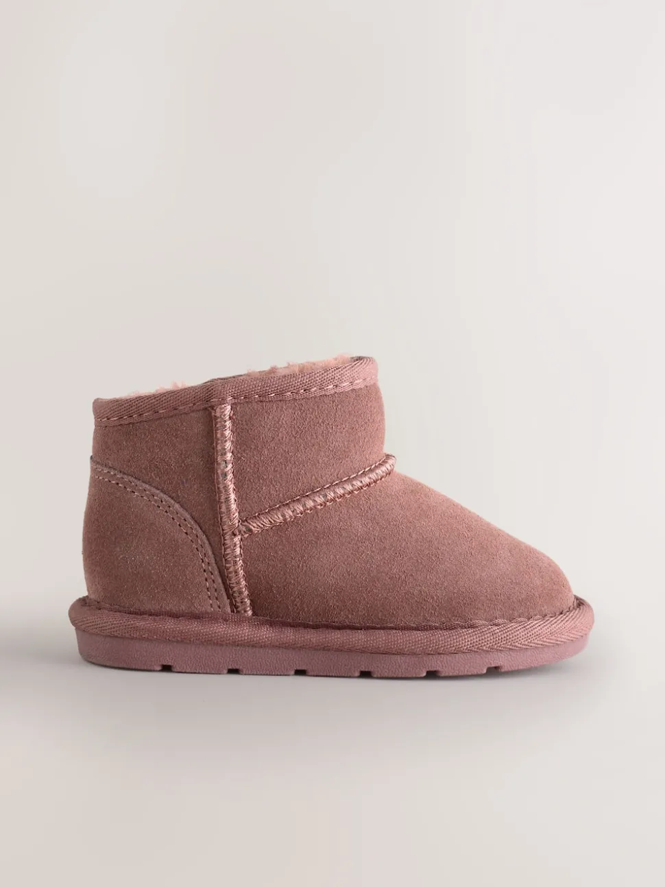 Pink Water Repellent Standard Fit (F) Suede Pull On Boots