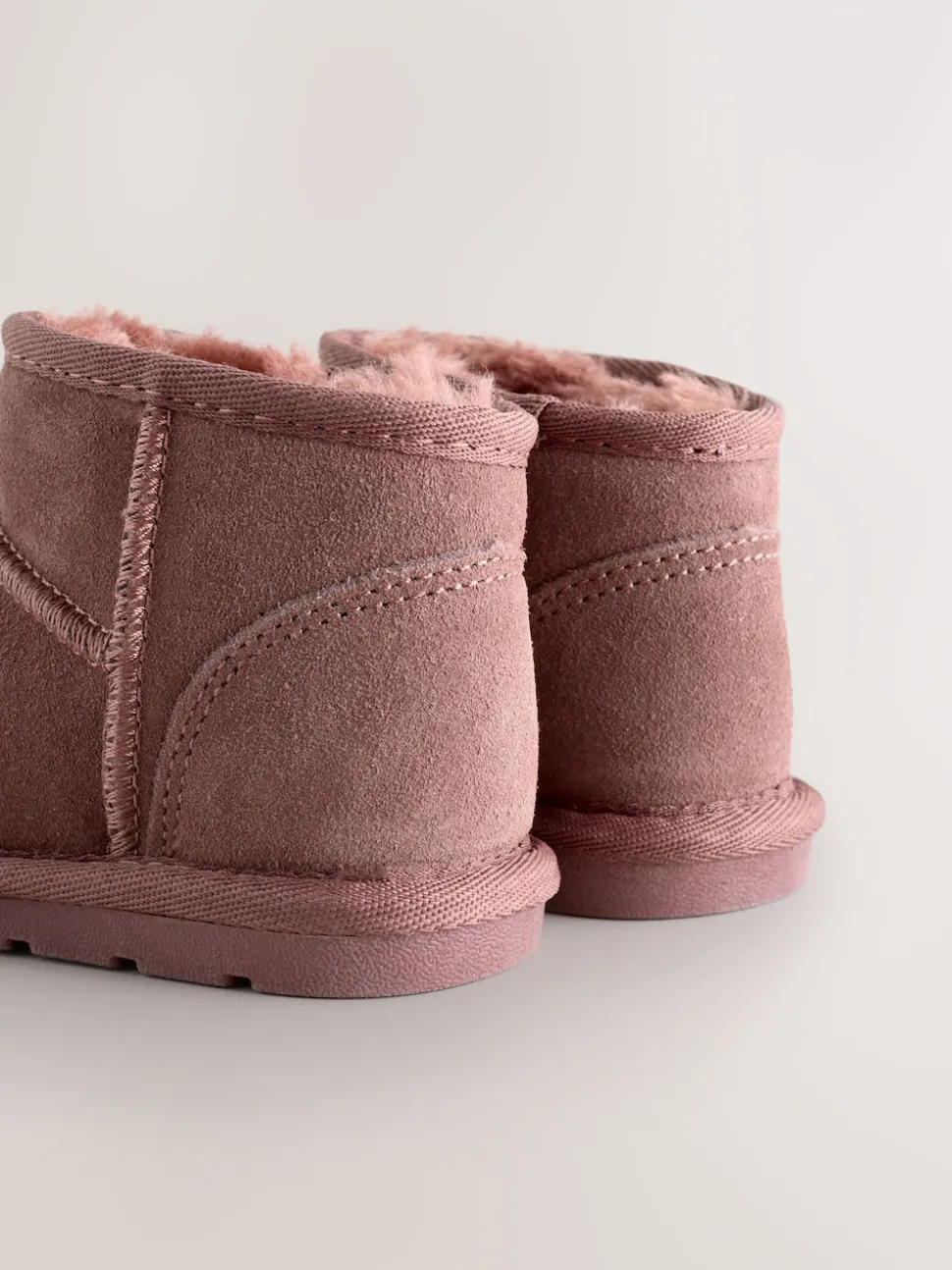 Pink Water Repellent Standard Fit (F) Suede Pull On Boots