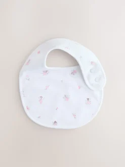 Pink/White Baby Bibs 3 Pack