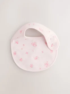 Pink/White Baby Bibs 3 Pack