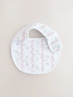 Pink/White Baby Bibs 3 Pack