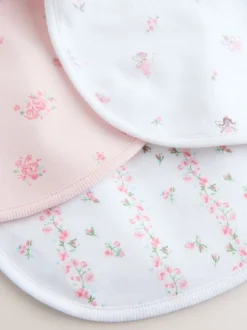 Pink/White Baby Bibs 3 Pack