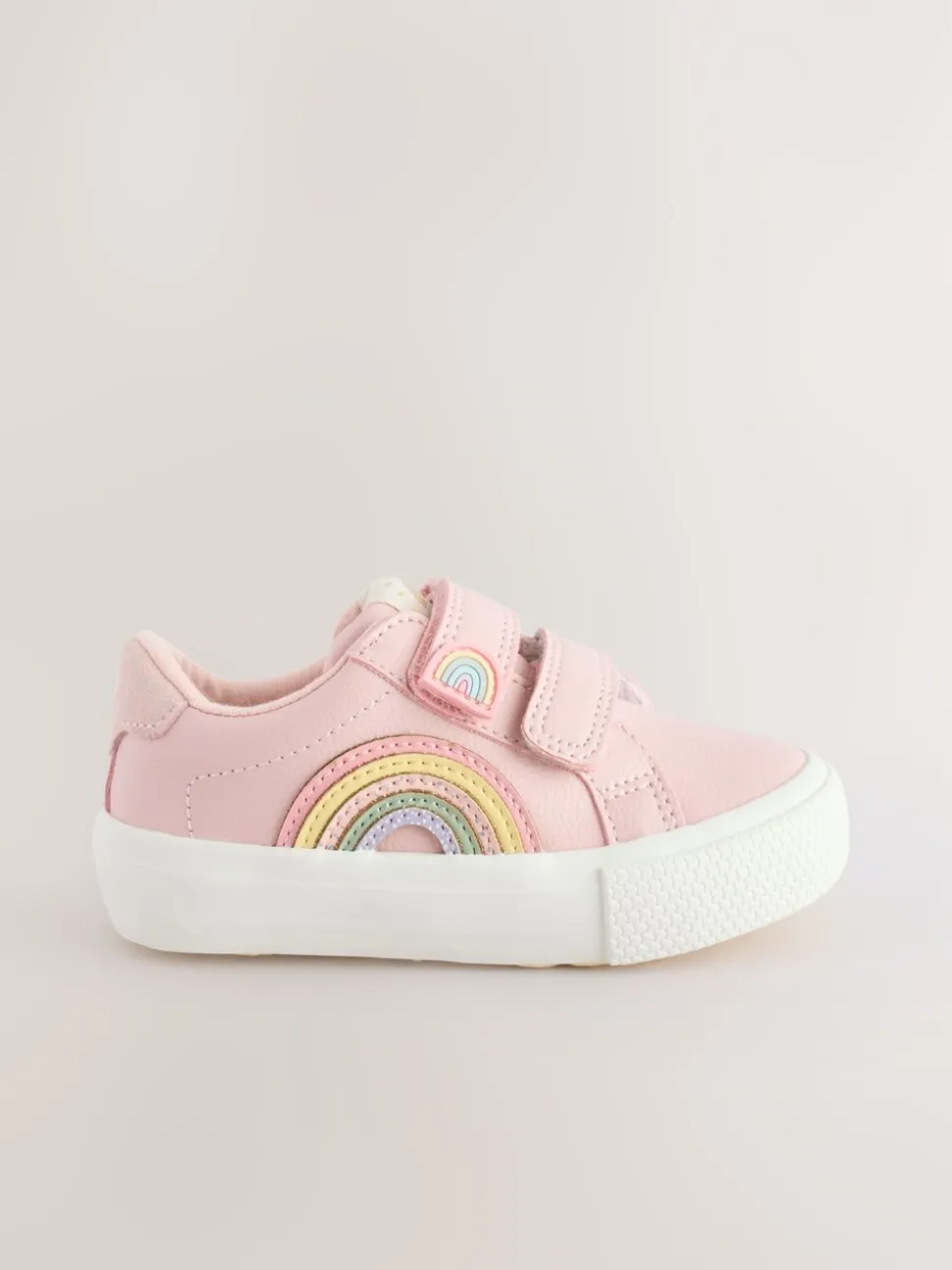 Pink Wide Fit (G) Touch Fasten Trainers