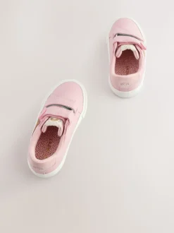 Pink Wide Fit (G) Touch Fasten Trainers