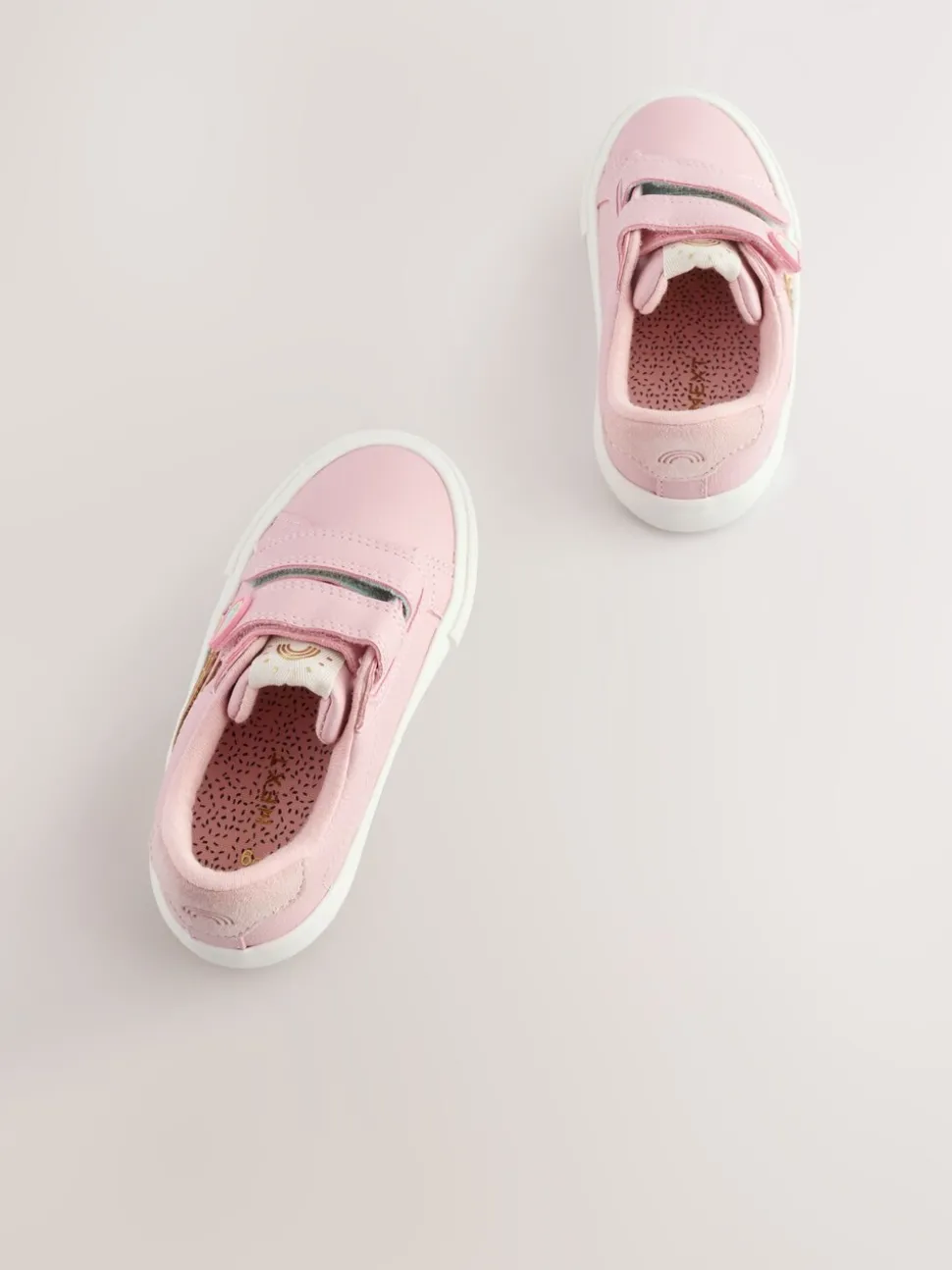 Pink Wide Fit (G) Touch Fasten Trainers