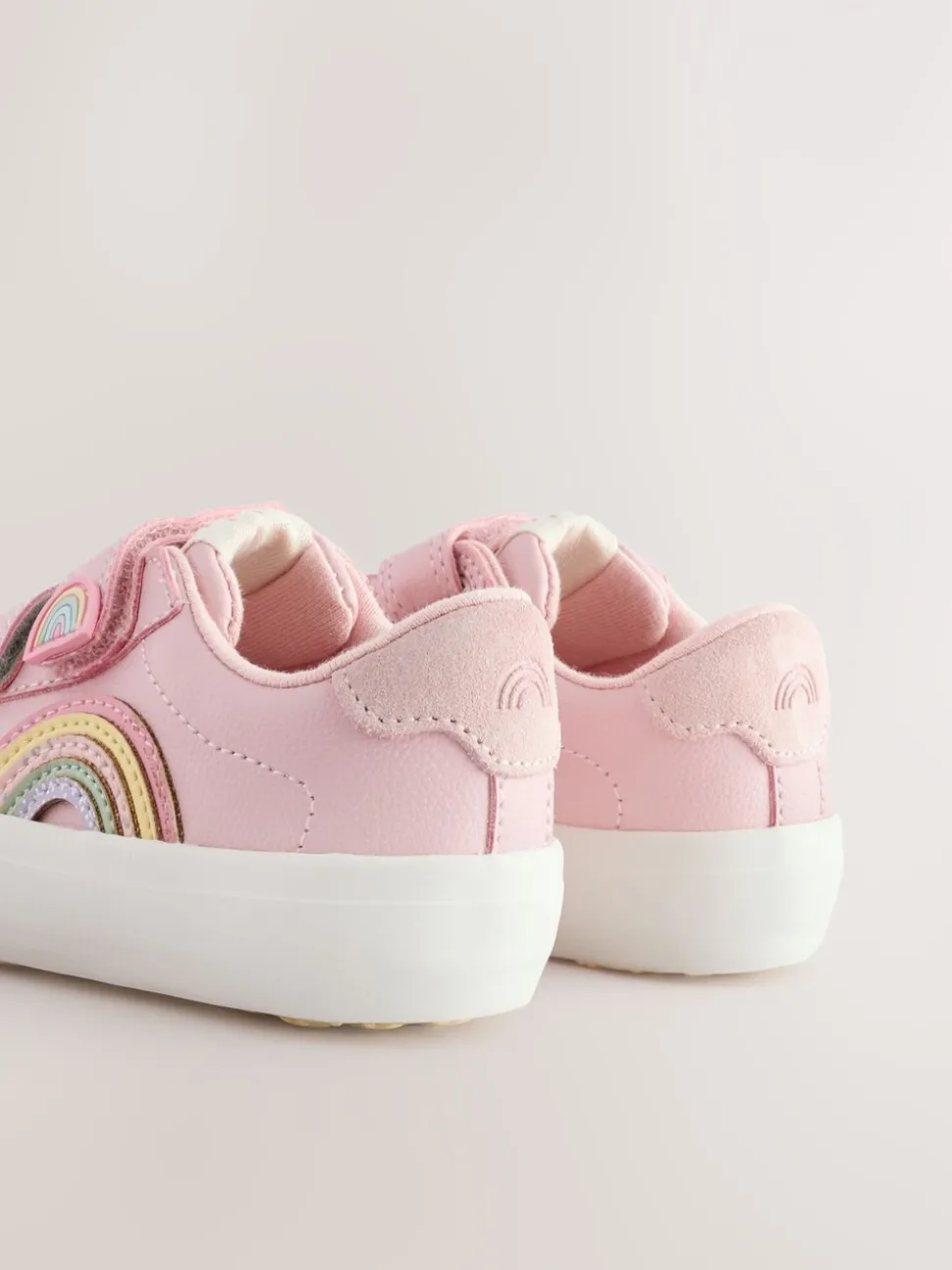 Pink Wide Fit (G) Touch Fasten Trainers