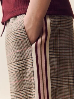 Pink Wide Leg Check Trousers (3-16yrs)