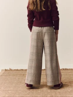 Pink Wide Leg Check Trousers (3-16yrs)