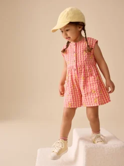 Pink/Yellow Banana Trapeze Playsuit (3mths-7yrs)