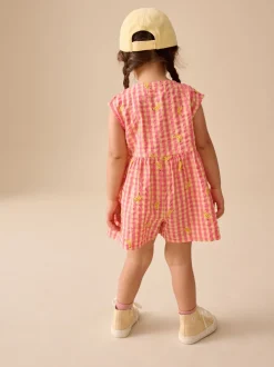 Pink/Yellow Banana Trapeze Playsuit (3mths-7yrs)