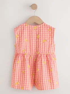 Pink/Yellow Banana Trapeze Playsuit (3mths-7yrs)