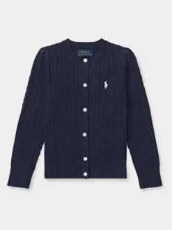 Polo Ralph Lauren Blue Cable Knit Cardigan