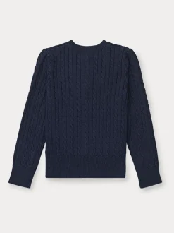 Polo Ralph Lauren Blue Cable Knit Cardigan