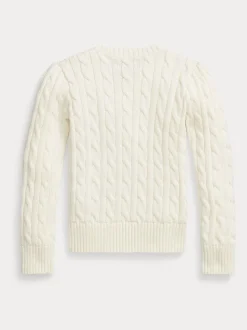 Polo Ralph Lauren Cream Girls Cable-Knit Jumper