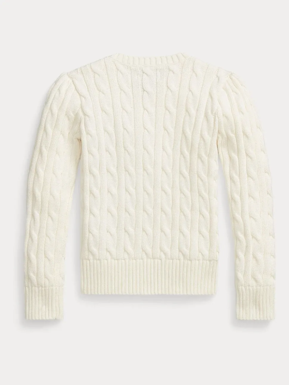 Polo Ralph Lauren Cream Girls Cable-Knit Jumper