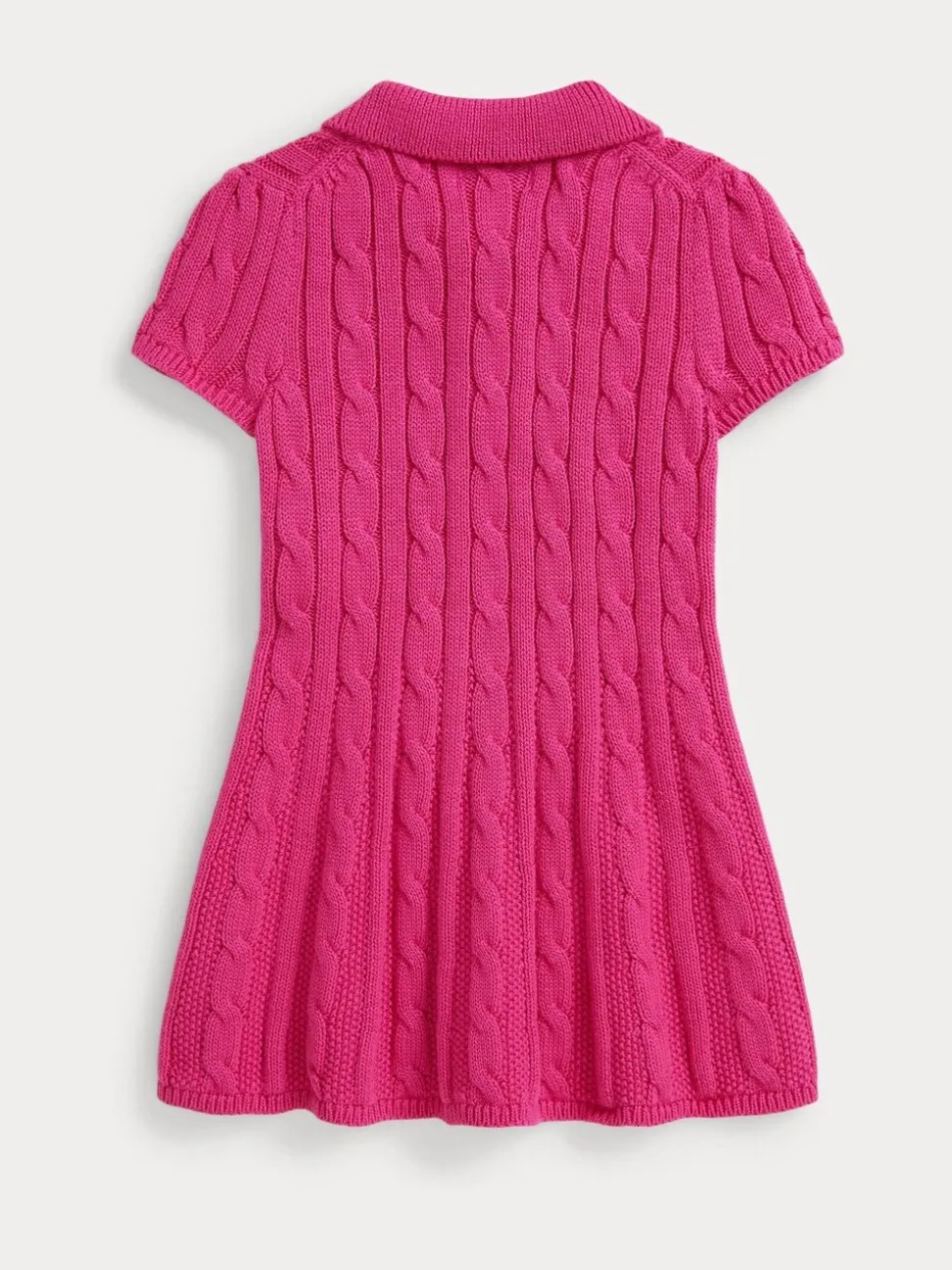Polo Ralph Lauren Pink Baby Girls Cable Knit Polo Dress