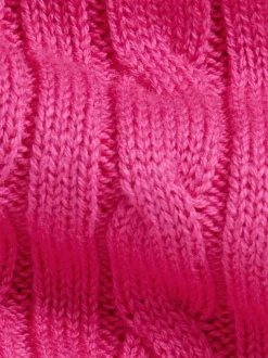 Polo Ralph Lauren Pink Baby Girls Cable Knit Polo Dress