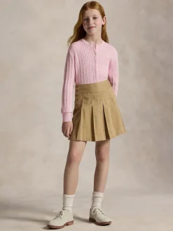 Polo Ralph Lauren Pink Girls Cable Knit Cardigan